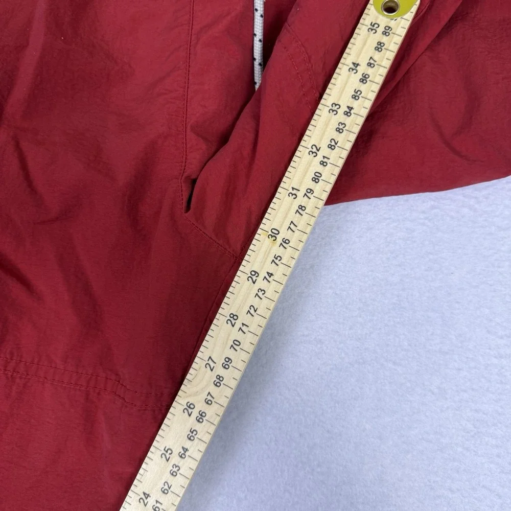 Vtg Y2K Abercrombie & Fitch Red Nylon Track Pants XL‎ 90s Baggy Windbreaker Zip